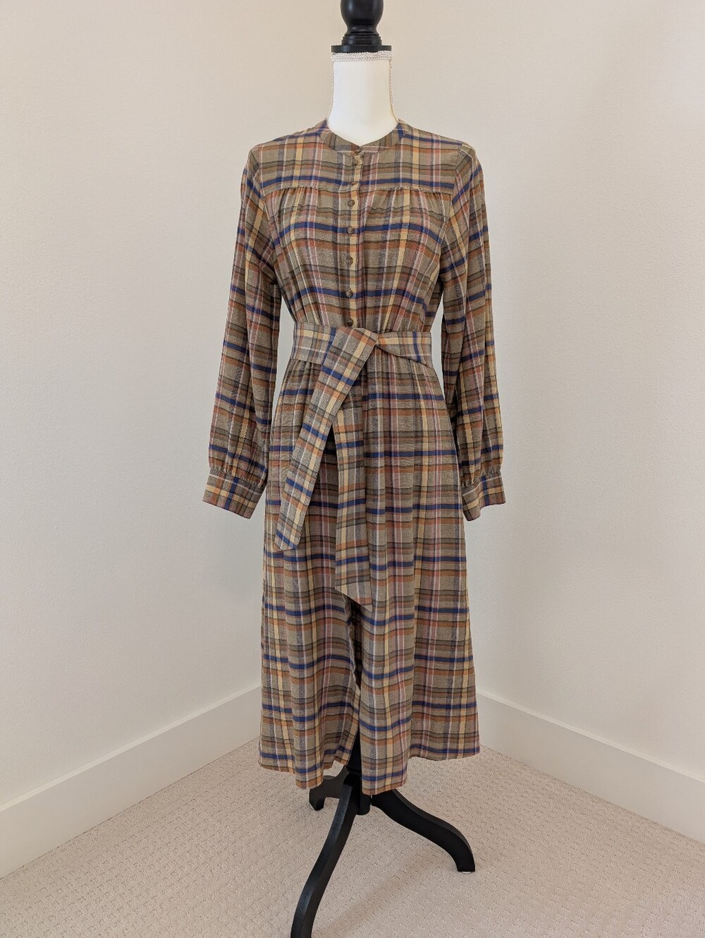 Sézane Alix Dress, Folk Check Plaid, Size 38 / US 6 - Picture 3 of 7